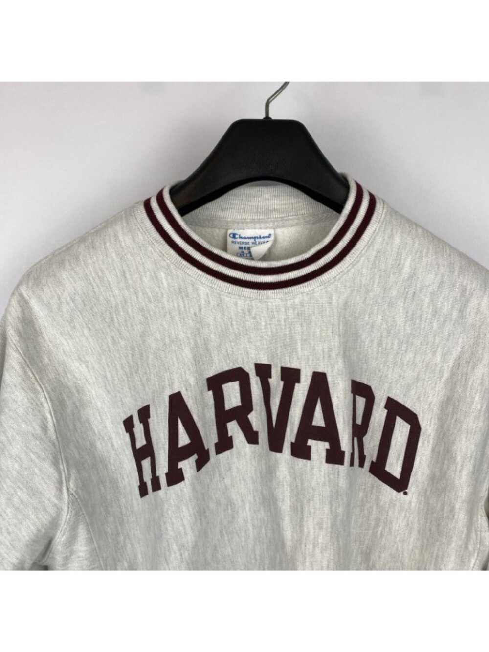 Champion Harvard Reverse Weave Crewneck Medium Cutoff Crop Top - Picture 2 of 4